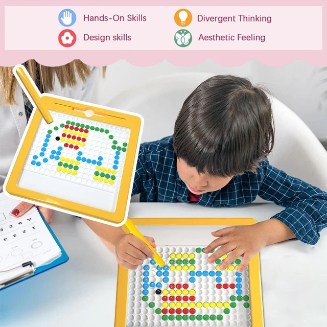 Magic Writer Magnetic Writing Drawing Slate Board Doodle Pad Color Kids Toy-Gift