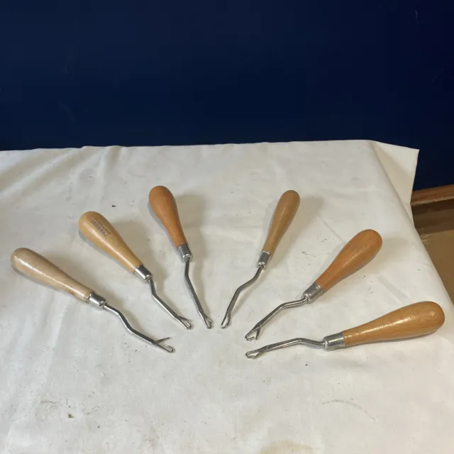 6 Vintage Rag & Wool Rug Making Tools