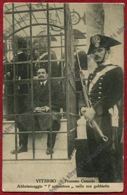 VITERBO CITTÀ 33 PROCESSO CUOCOLO 1911-1912 - CARABINIERI Cartolina