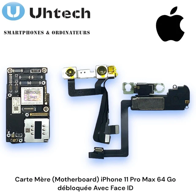 ID de visage 11pro-64 Go-Carte mère d'origine débloquée pour iPhone