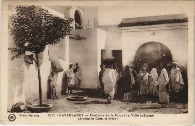 CPA AK MAROC CASABLANCA Fountain of the New Indigenous City Flanders (37629)