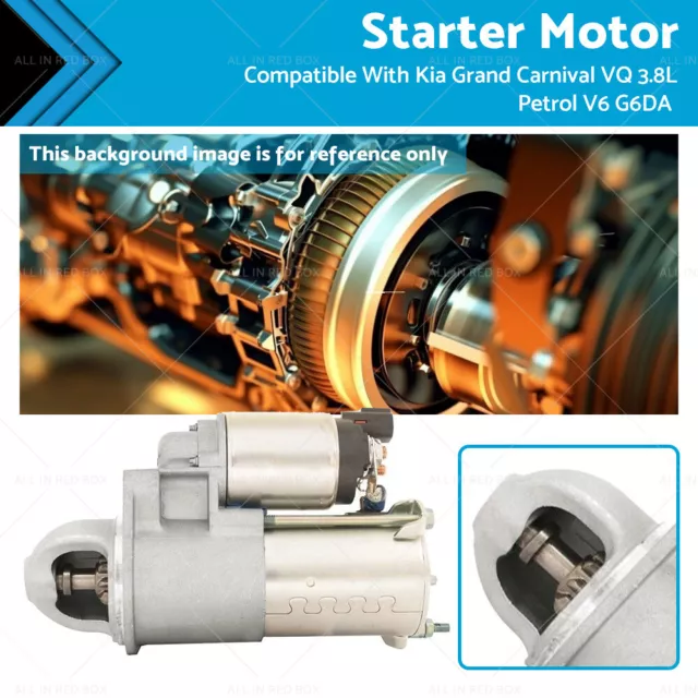 Starter Motor Suitable For Kia Sorento BL V6 G6DA 3.8 G6DB 3.3 Petrol Auto 06-09