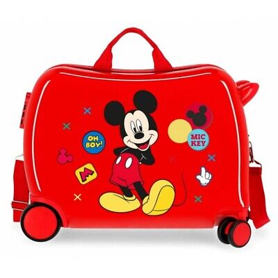 Valise trotteur DISNEY Mickey "Enjoy the day" - rouge - JOU-4689867-