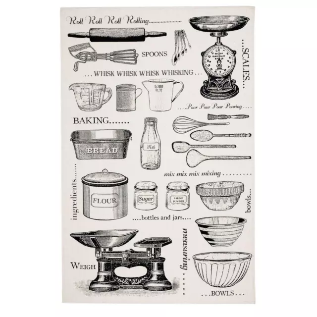 Ulster Weavers Baking 100% Unbleached Cotton Tea Towel Post W/wide