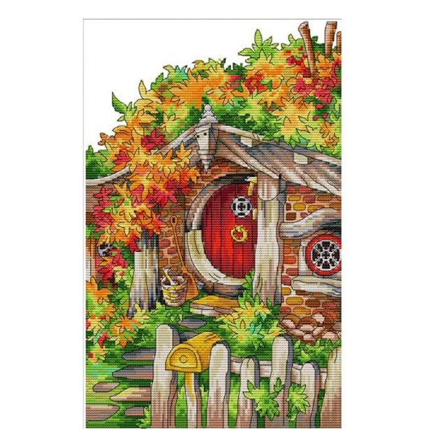 Colorato Modello di Pittura Punto Croce Kit DIY Cucito a Mano 14CT Tela Ric X4G3