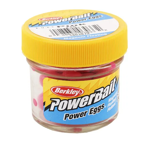 New! Berkley PowerBait Power Eggs Floating Magnum Original Scent Pink 0.5oz FEP