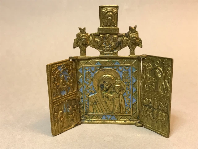 Icona Auto Trittico Ortodossa - Smolensk Gesù Angelo Custode, Adesiva - Foto 3