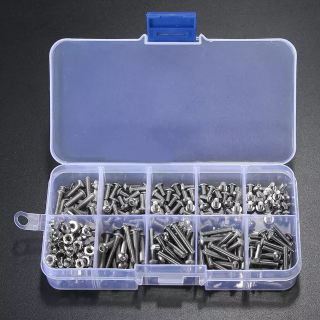 340 pz M3 A2 kit assortimento prese tappo bullone tappo vite esagonali in acciaio inox