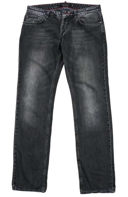 Philipp Plein Homme Jean 33 Rétro Superhéros Droit Délavé Gris Jeans