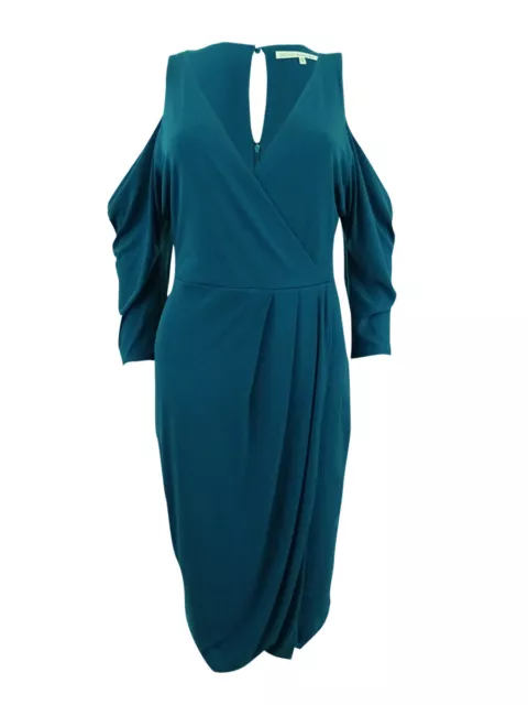 Rachel Roy Women's Faux-Wrap Cold-Shoulder Midi Dress