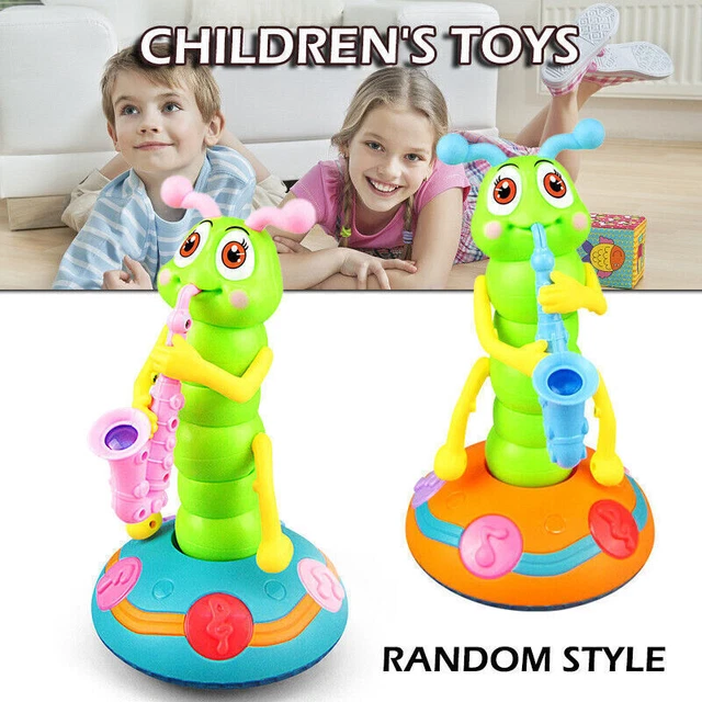 Chenille Musicale Dansante LED - Jouet Électrique Qui évite Les Obstacles, Avec Saxophone Et Lumières Pour Enfant