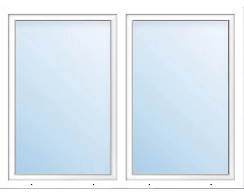Kunststofffenster 2-flg. ARON Basic weiß 1350x550 mm 3
