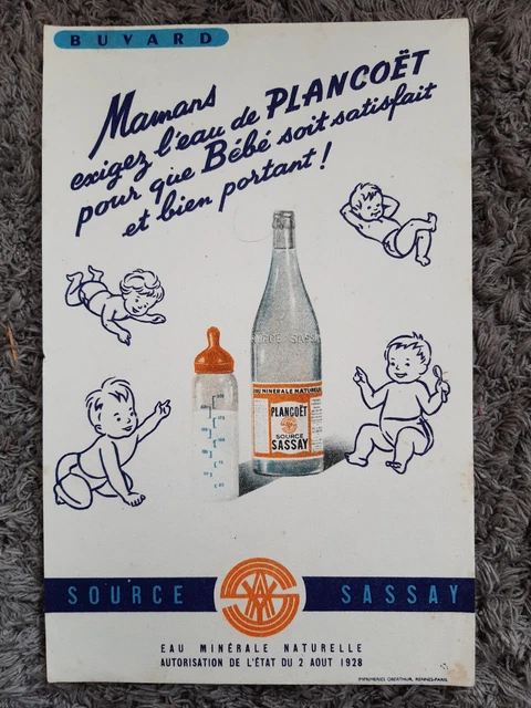 BUVARD publicitaire - " Plancoët " - boisson - source SASSAY - Eau minérale