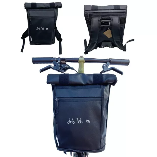 Folding Bike Front Carrier Bags Bicycle Front Storage Bag With Aluminum Mount