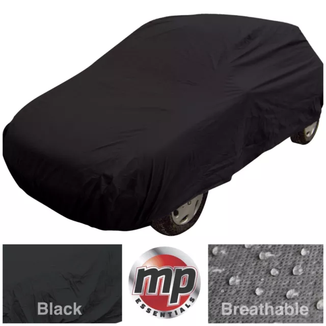 Black Indoor & Outdoor Frost Rain UV Protection Breathable Full Car Cover MEDIUM