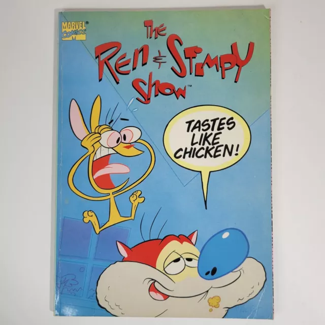 The Ren & Stimpy Show Comic Graphic Novel Tastes Like Chicken Marvel 1993 Rare!