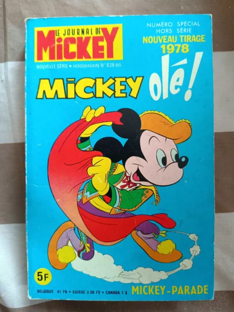 Mickey Parade N)° 838 bis Nouveau Tirage Mickey OLE