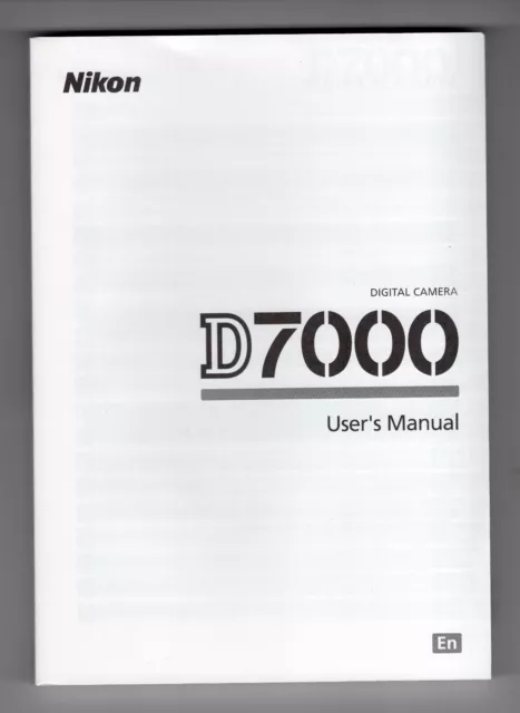 Nikon D7000 Digital Camera Genuine User's Manual / Instruction Guide In English