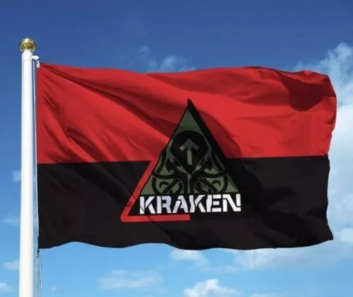 Flag of the Special Forces "Kraken" red-black 2023