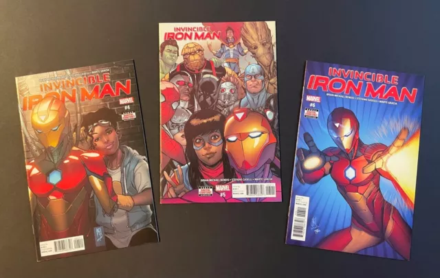 INVINCIBLE IRON MAN #4, 5, 6 (Marvel 2017) 3 comics, Early Riri Williams! MCU