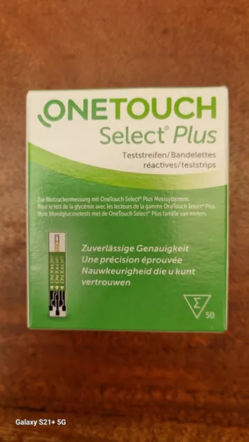 2X50  Blutzucker - Teststreifen "ONE TOUCH Select Plus"  Neu. /  MHD 04/2025