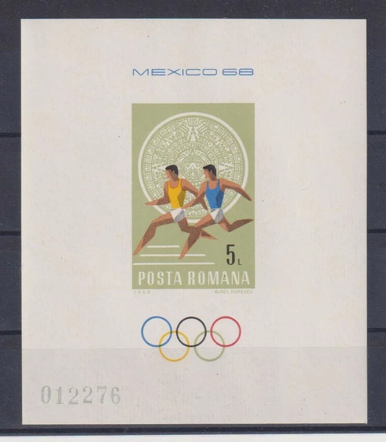 Rumänien: Block 67 ** postfrisch / Olympia 1968