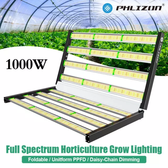 1000W Spider LED Grow Lights Full Spectrum Foldable Commercial Plants Veg Bloom