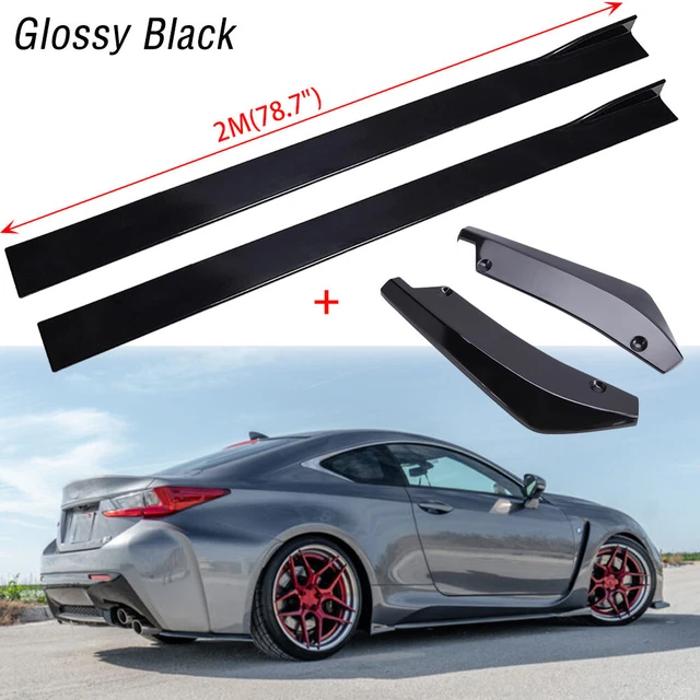 For Lexus SC300 SC400 Side Skirt Splitter Lip 78.7" +Rear Bumper Diffuser Canard