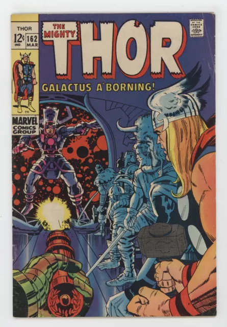 Mighty Thor 162 Marvel 1969 FN VF Stan Lee Jack Kirby Galactus Ego