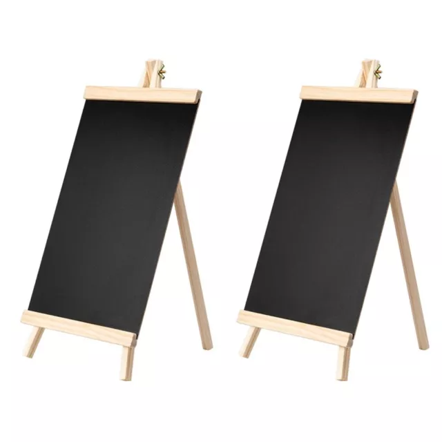 2 PCS Wood Blackboard Child Tabletop Chalkboard Sign Frame Magnetic