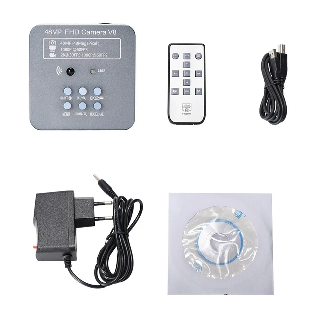 1080P Camera 48MP 60FPS Education Industrial Power Adapter Demonstration