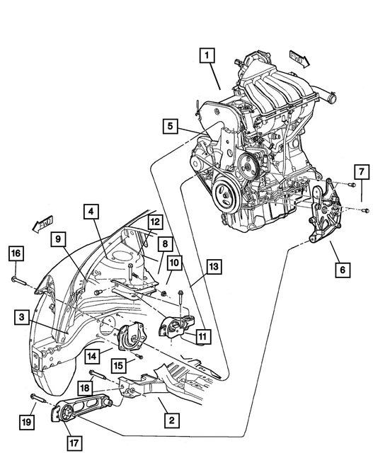 Genuine  Engine Mount Isolator Automatic Transmission 5085121AC