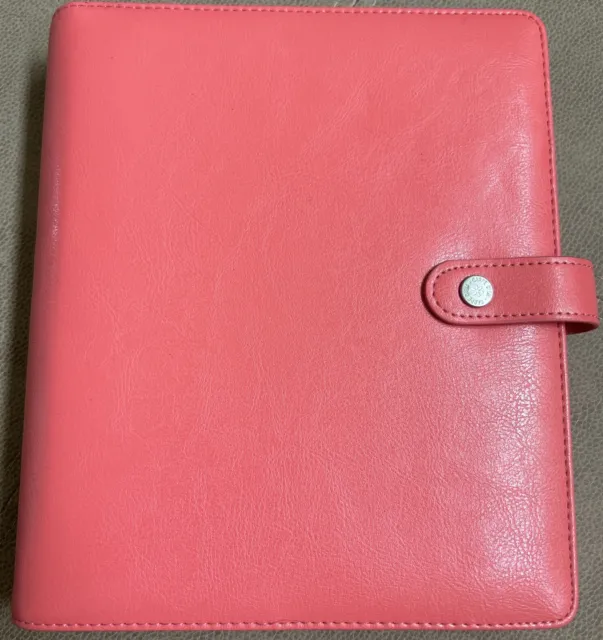Carpe Diem A5 Notebook Planner Organizer Pink Faux Leather & Inserts FREE SHIP