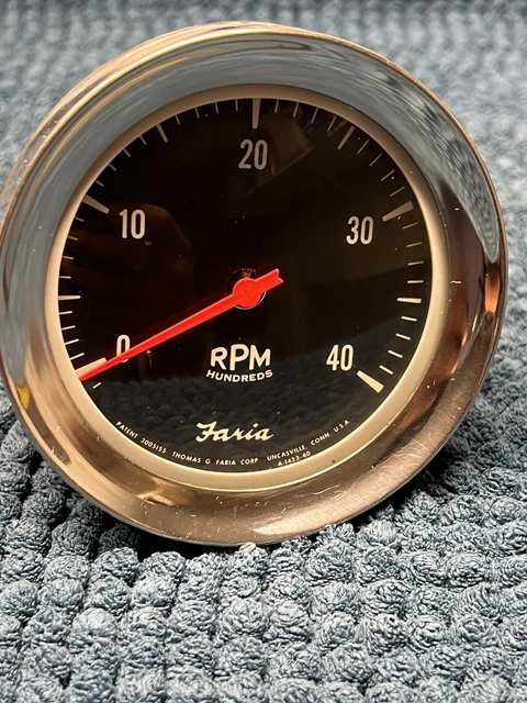 Vintage Faria Tachometer Tach