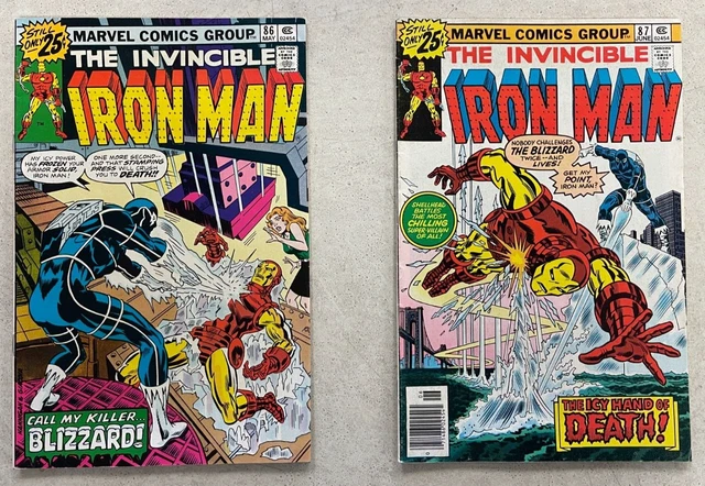 Bronze age comic book lot The invincible Iron Man #86 & #87