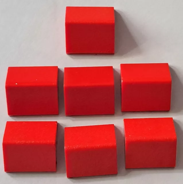 LEGO 7 x RED 2 x 2 SLOPE 45 DOUBLE - 3043 + FREE POSTAGE