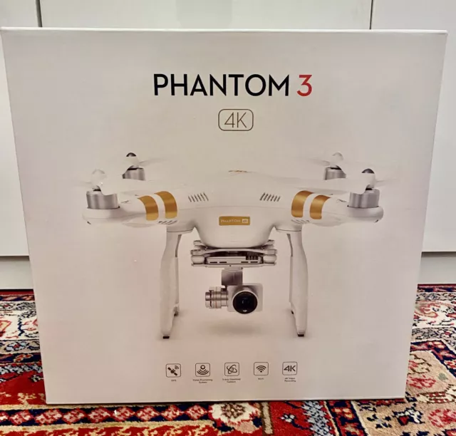 NEU DJI Phantom 3 Drohne mit HD 4K Kamera OVP Weiß (1.2km) GPS