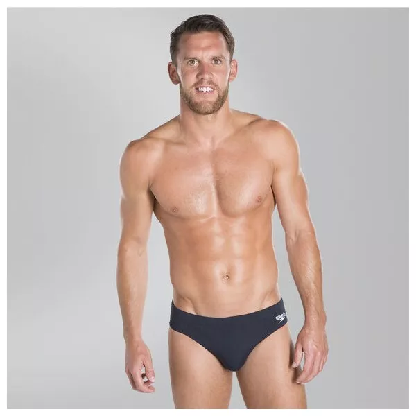 Speedo Men's Endurance+ 7cm Brief Swimsuit Swimming Costume Black BNWT