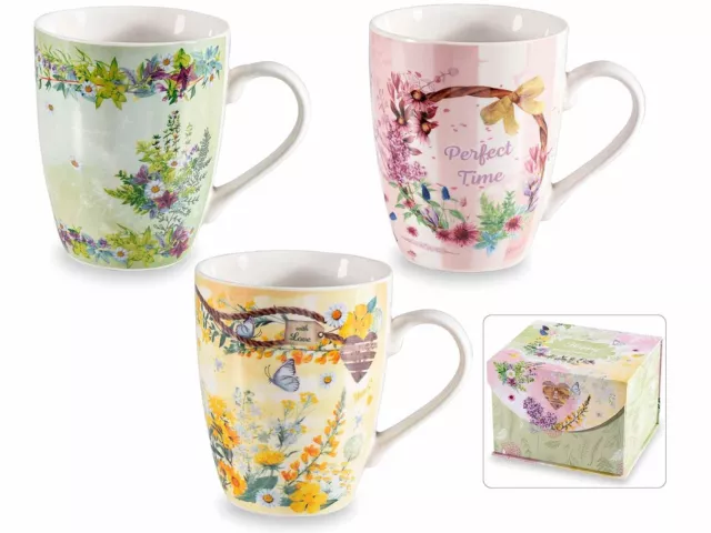 Coffret cadeau avec mug en porcelaine