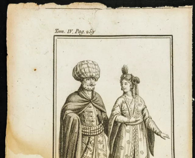 1806 - Gravur Antike Perser, Mann Und Frau - Trachten Iran Und Persisch 2