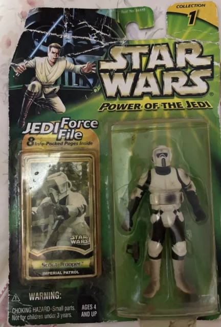 Star Wars Power Of The Jedi POTJ Scout Trooper Imperial Trooper Hasbro 2000