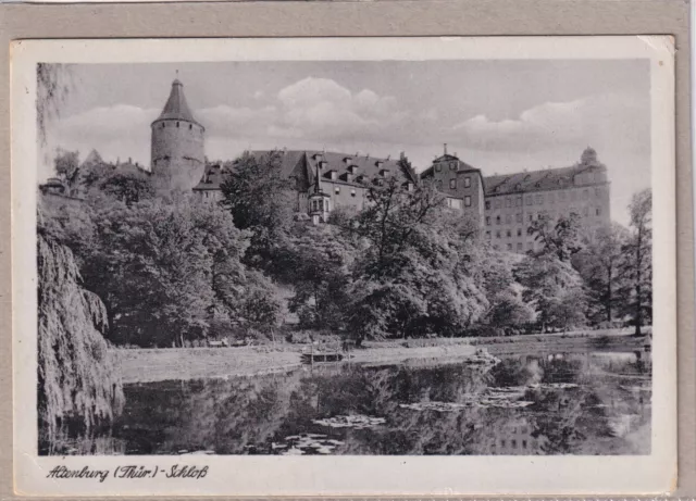 Ansichtskarte Altenburg - Blick auf das Schloss - schwarz/weiß