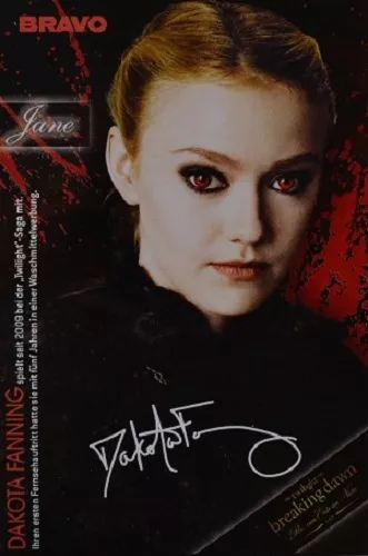 DAKOTA FANNING - Autogrammkarte - Signed Autograph Twilight Clippings Sammlung