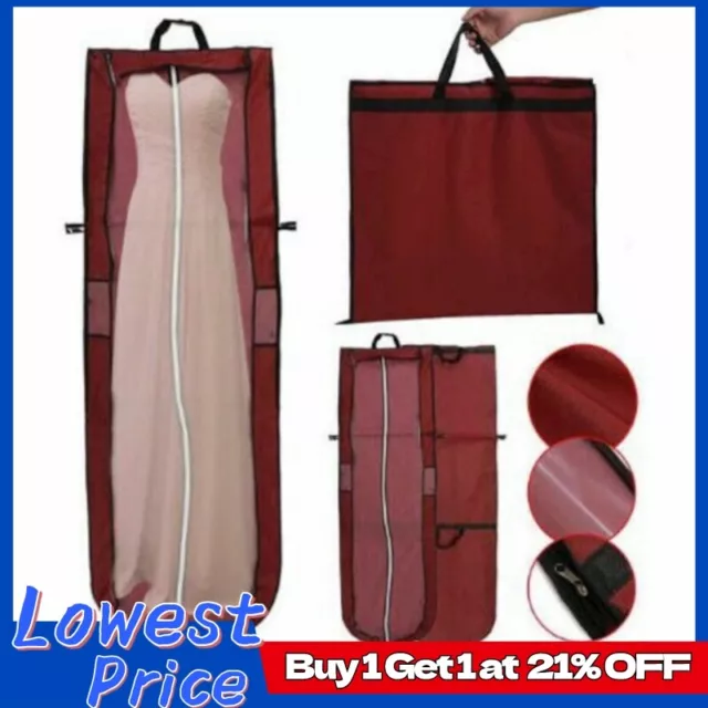 72" Dustproof Long Garment Dress Cover Bridal Wedding Dresses Storage Bag