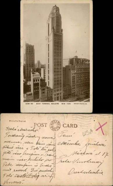 Postcard New York City BUSH TERMINAL BUILDING 1930