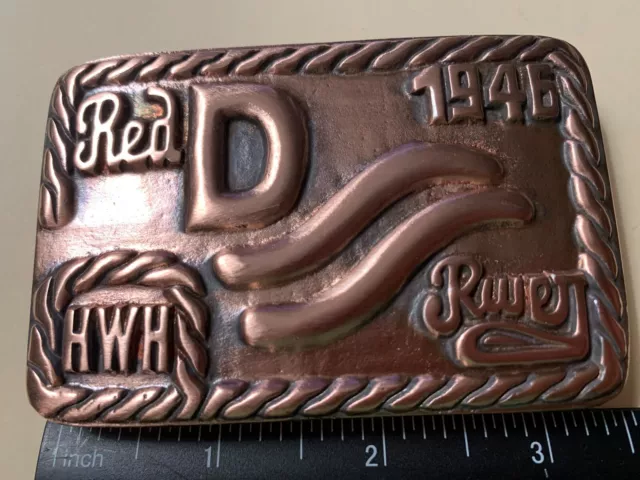 John Wayne Copper Red River D Brand Belt Buckle 1946 Movie Westerns Howard Hawks