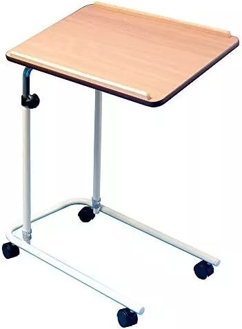 NRS Healthcare L17516 Overbed / Chair Table , Adjustable, Tilting and Wheeled