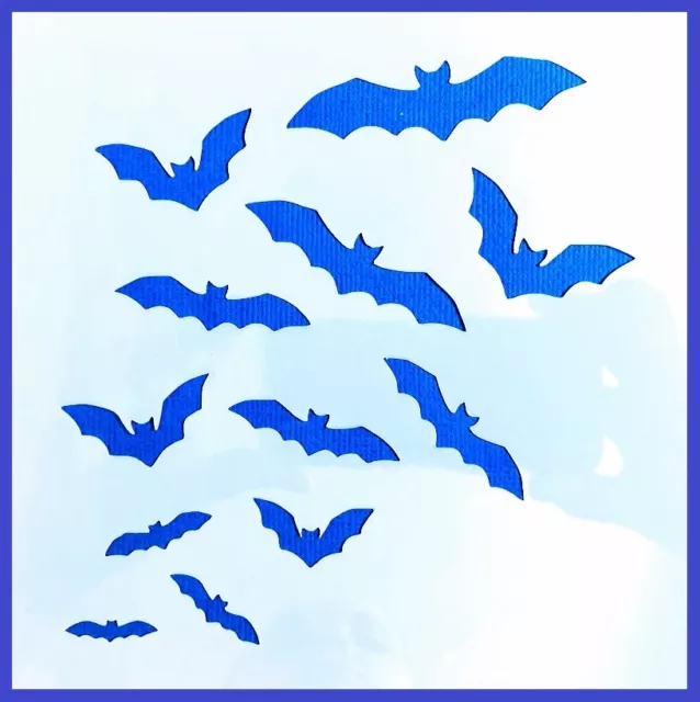 Flexible Stencil *FLYING BATS* Halloween Card Making Crafts Small or Medium