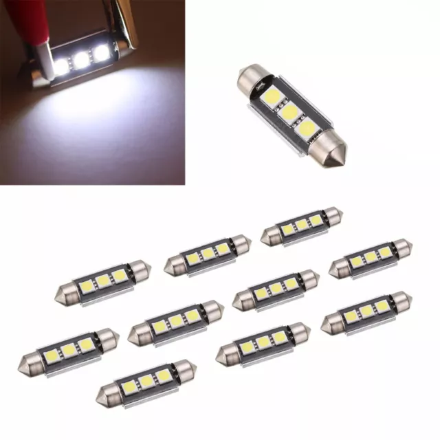 10pc 39mm Soffitte 5050 SMD LED Birne Canbus Auto Kennzeichenbeleuchtung Lampe '