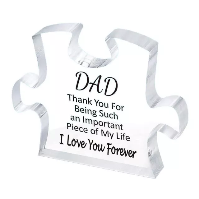 NO Personalised Acrylic Puzzle Piece Favours for Dad/Mum Birthday Xmas Gift  UK